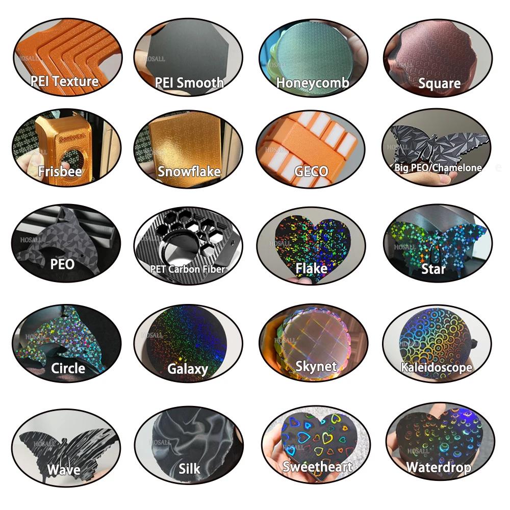 PEO PET Glatte Bauplatte für Bambu Lab X1C X2 X1E P1P P2S A1 Federstahlblech Flexible Bettplatte für Bambu Labs X2D HeizbettD