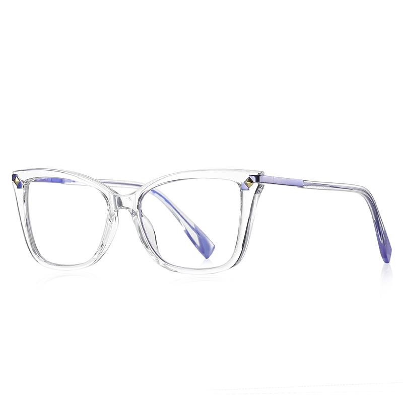Pin Frame Blue Light Blocking Prescription Glasses For The Nearsighted  Women Cat Eye Short-Sight Eyewear 0 -0.5 -0.75 To -6
