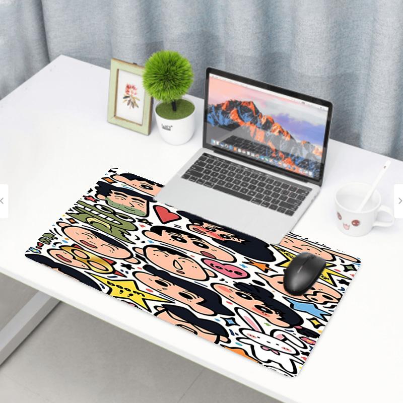 Crayon Shin Baskılı Mouse Pad, Kaymaz Masaüstü klavye Matı, PC Dizüstü Oyun Çalışma Günlük Kullanım için, Havalı Festival Sürpriz Hediye
