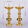 Brass Candle Holder Candle Butter Simulated candlestick Living Room Buddha Hall Candle Holder Handicraft Feng Shui  Home Decor