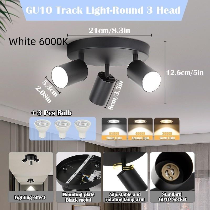 Household Minimalism LED Ceiling Lights Indoor Lighting Track Rail Lamp Replaceable Bulb Ceiling Spotlight