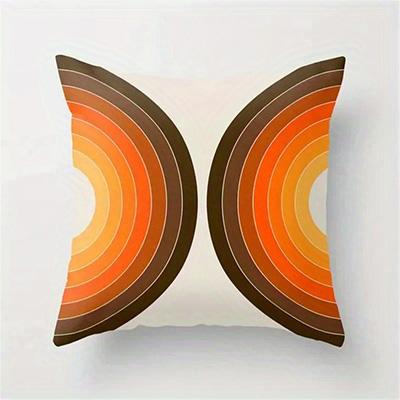 Heimdeko Retro geometrisches Muster bedruckte Kissenhülle, Sofakissenbezug, geeignet für Sofa, Schlafzimmer, Autositzkissenbezug