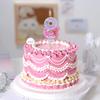 3D Pink Fishtail Number Candles Birthday Cake Candles Digital Candle Decor Cake Topper Birthday Party Anniversary Decoration
