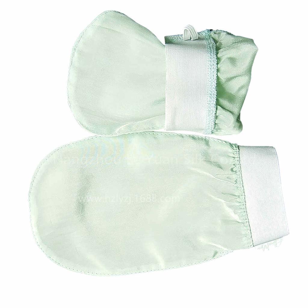 100% Silk Exfoliating Face Wash Beauty Towel Soft Exfoliating Skin Bath Scrub Silk Bath Face Wash Gloves Bathing Accessories