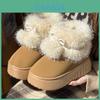 Scarpe Invernali da Donna in Cotone con Laccio e Fiocco per il Calore Quotidiano