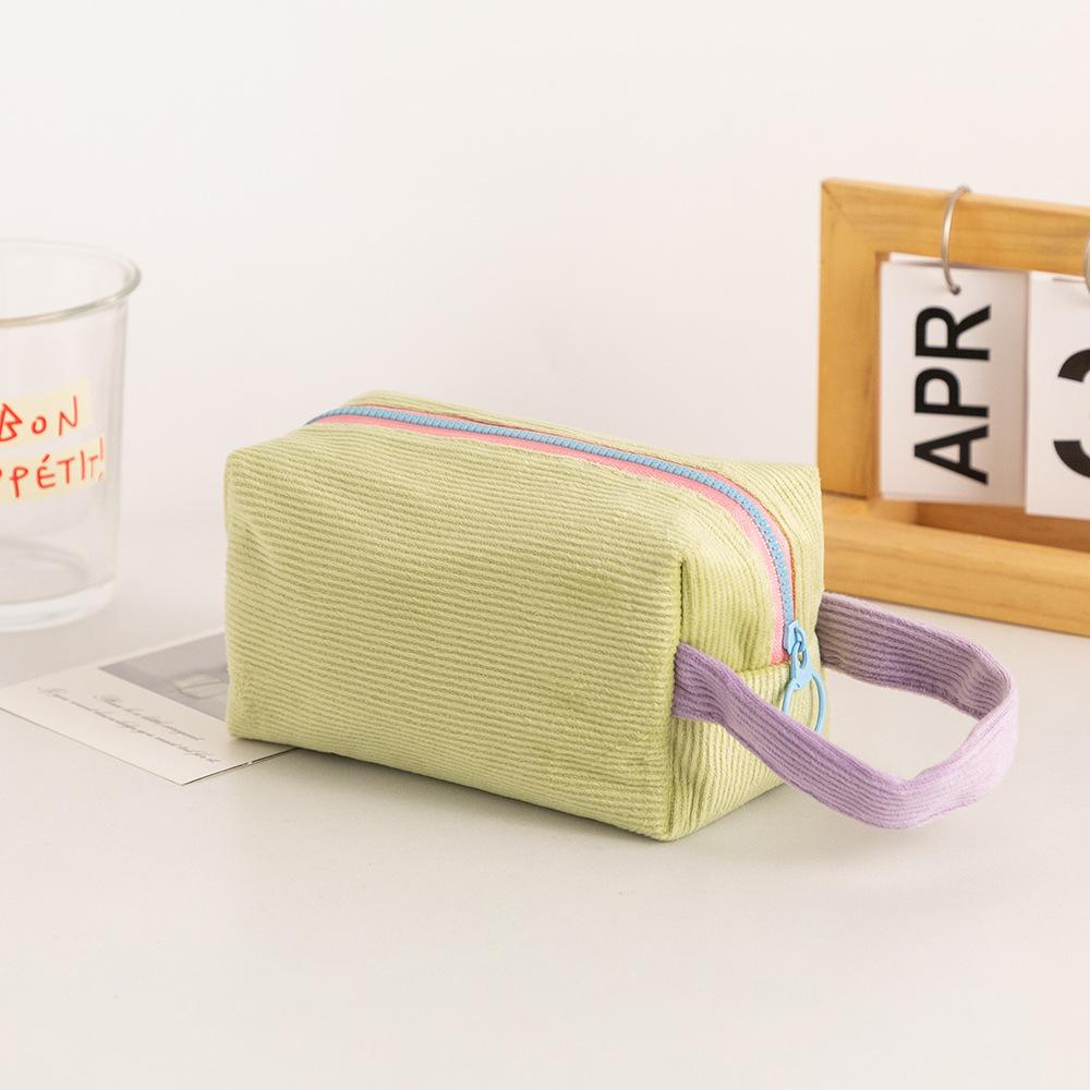 Handheld Corduroy Makeup Bag Case Women Cosmetic Bag Large Capacity Lipsticks Mobile Phone Pouch Toiletry Bag Travel Organizer