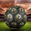 Prehistoric Dinosaur Artwork Round Football Size 5 Adult Ball Suitable for Training Matches and Outdoor Team.