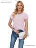 Spring & Summer Women's Loose Round Neck Eyelet Lace T-shirt