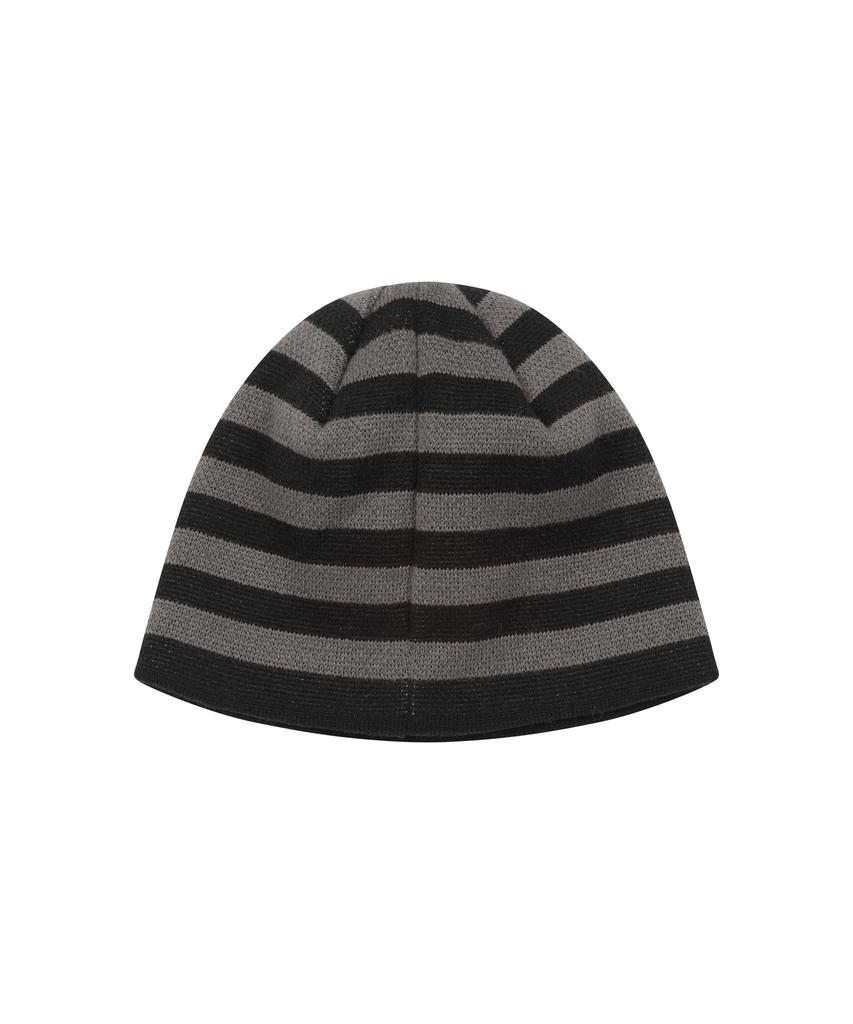 Lujeoseukeulleob Symbol Logo Striped Beanie Black