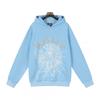 Unisex Hip Hop Oversized Hoodie With 3D Foil Web Print Cotton Heavyweight Sweatshirt Winter