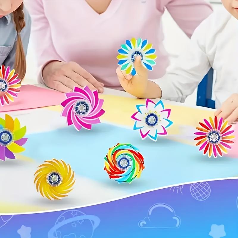 5/10/20pcs Mini Ranbow Fidget Spinner Sensory Stress Relief Toys Kids Birthday Party Favor Classroom Prize Goodies Bags Stuffer