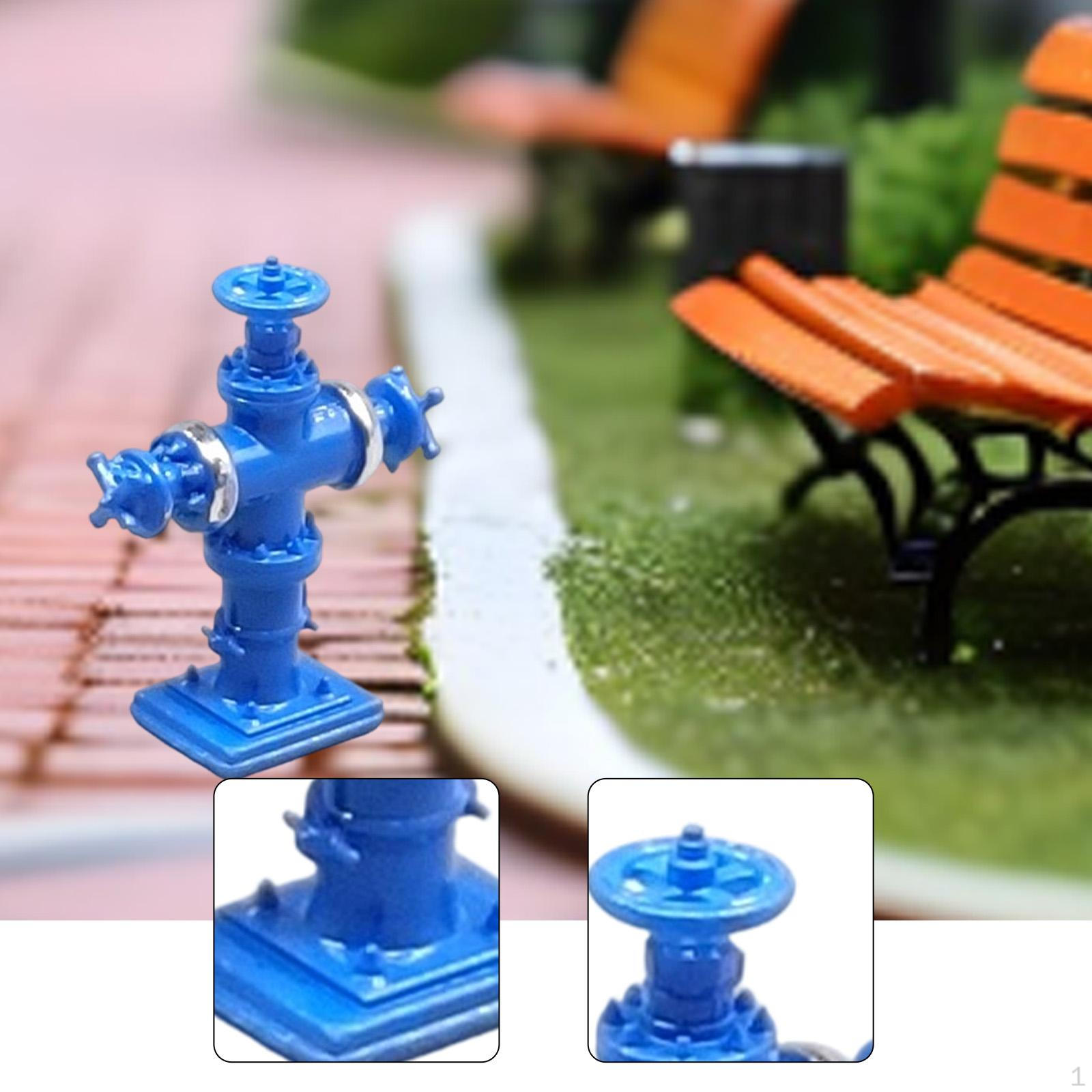 

1:64 Fire Hydrant Model,Miniature Ornament Small DIY Photography Props Dollhouse Decor Accessories