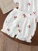 Baby Girl Cherry Print 3PCS Outfit Set with Hat
