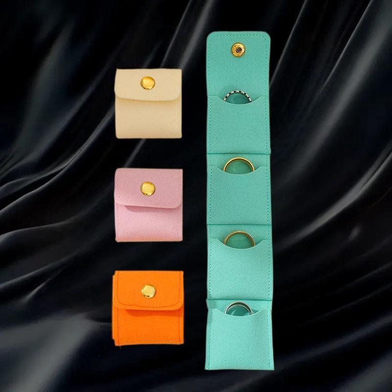Portable Mini Jewelry Organizer Bag With Multiple Compartments For Rings Necklaces Earrings Travel Storage Bag