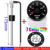 Waterproof 2"52mm Water Level Gauge 0-190ohm Water Level Sensor 100~575mm Custom 7 Color Water Tank Meter Indicator Car Boat