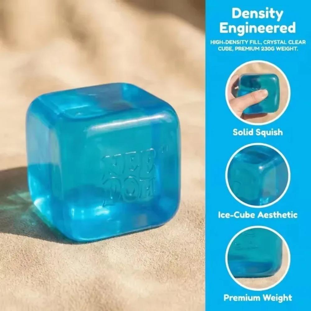 Nee Doh Nice Cube Squishy Toy Super Solid Squish Stress Relief Fidget Toy For Kids Adults Anti-Stress Squeeze Ball With Box