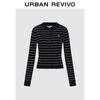 UR Women's Striped Embroidered Knit Cardigan