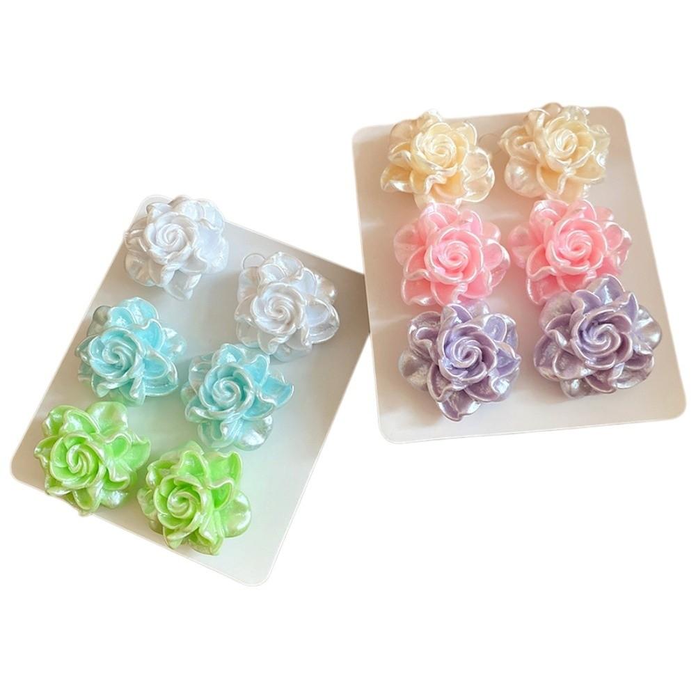 Jewelry Accessories Resin Flower Earrings Set Vacation Style Sweet Stud Earrings  Summer Beach