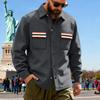 Male Fleece Lined Cardigan Jacket Loose Fit Outdoor Sweatshirt