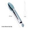 Cross-Border Stainless Steel & Silicone BBQ Grilling Tongs Set – 7", 9", 12"