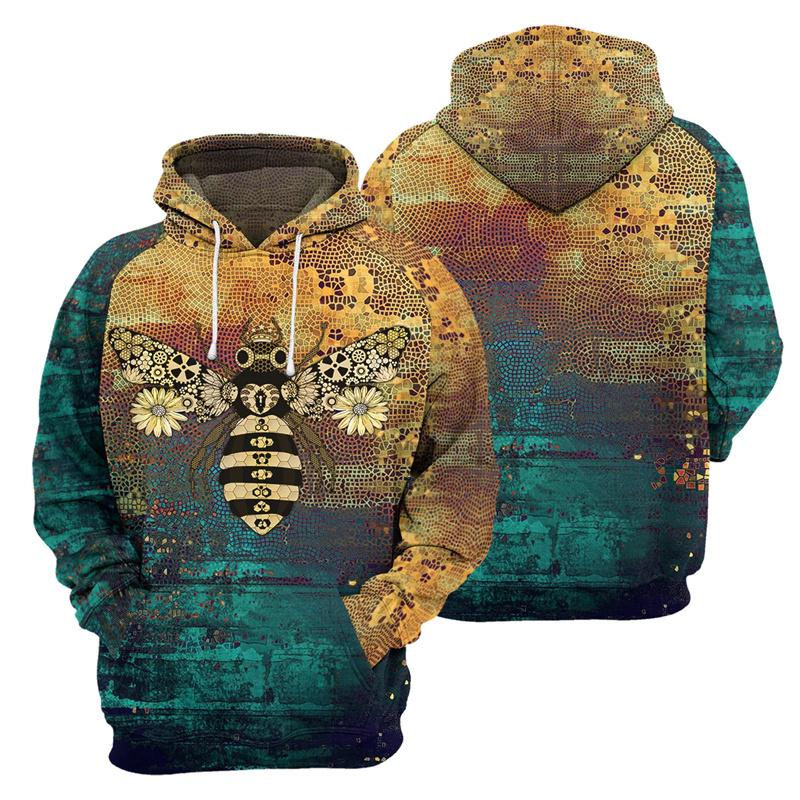 

Нові 3D милі худі з принтом медоносних бджіл, чоловічі кофти з малюнком бджіл, дитячі модні кумедні пуловери, зимовий вінтажний одяг 6XL