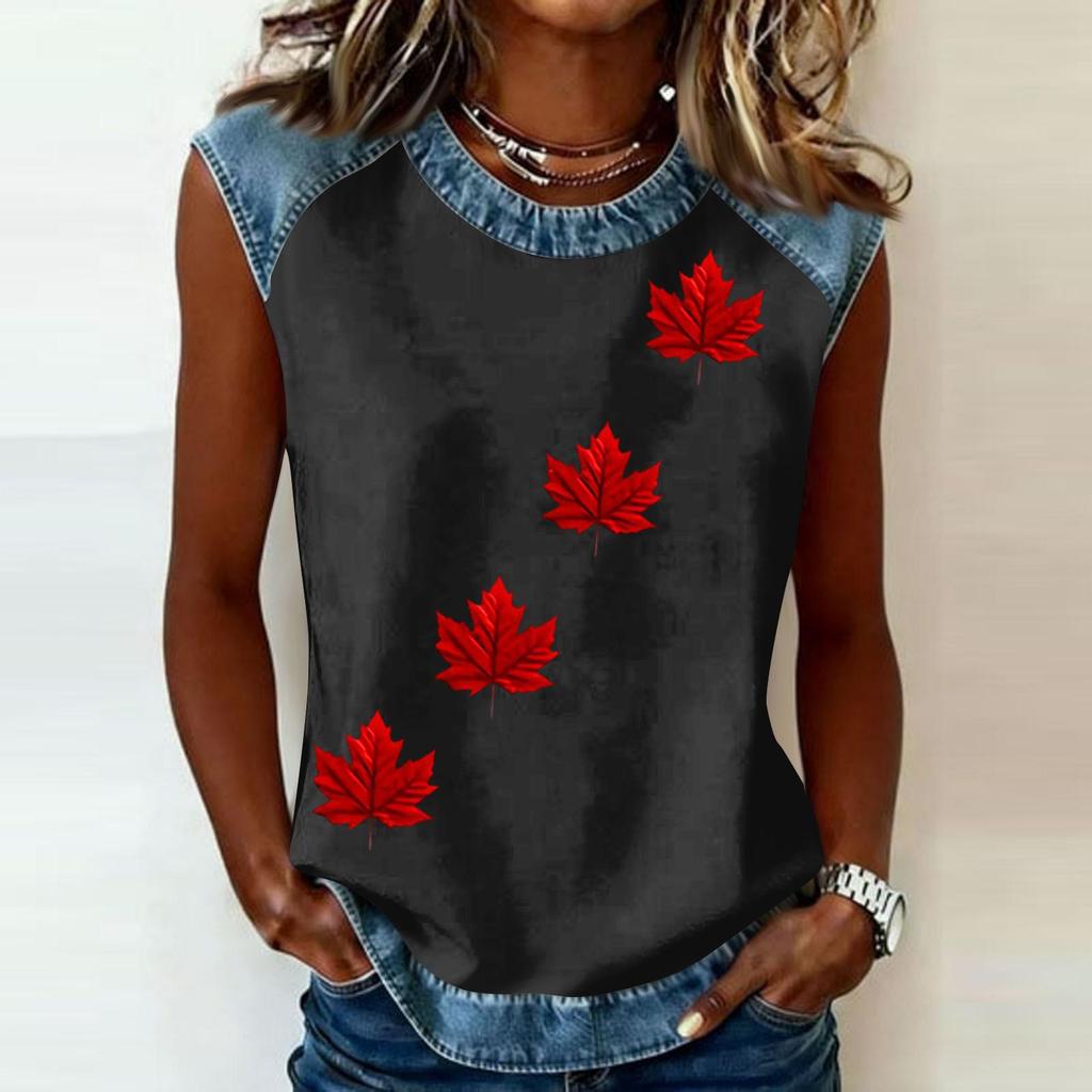 Camiseta informal de manga larga para mujer con cuello redondo y estampado