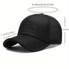 Mesh Baseball Cap For Summer Fishing And Outdoor Use Activities Air Permeable Men'S All-Match Trendy For Daily