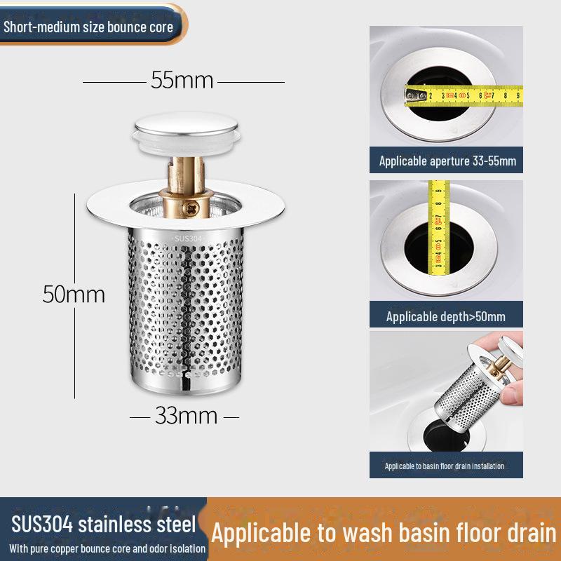 

Заглушка для раковины Bounce Core, стандарт США - герметичная крышка для слива