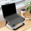 Portable Double Level Laptop Holder With Sturdy Plastic Construction For Home Or Office Double Layer Notebook Stand