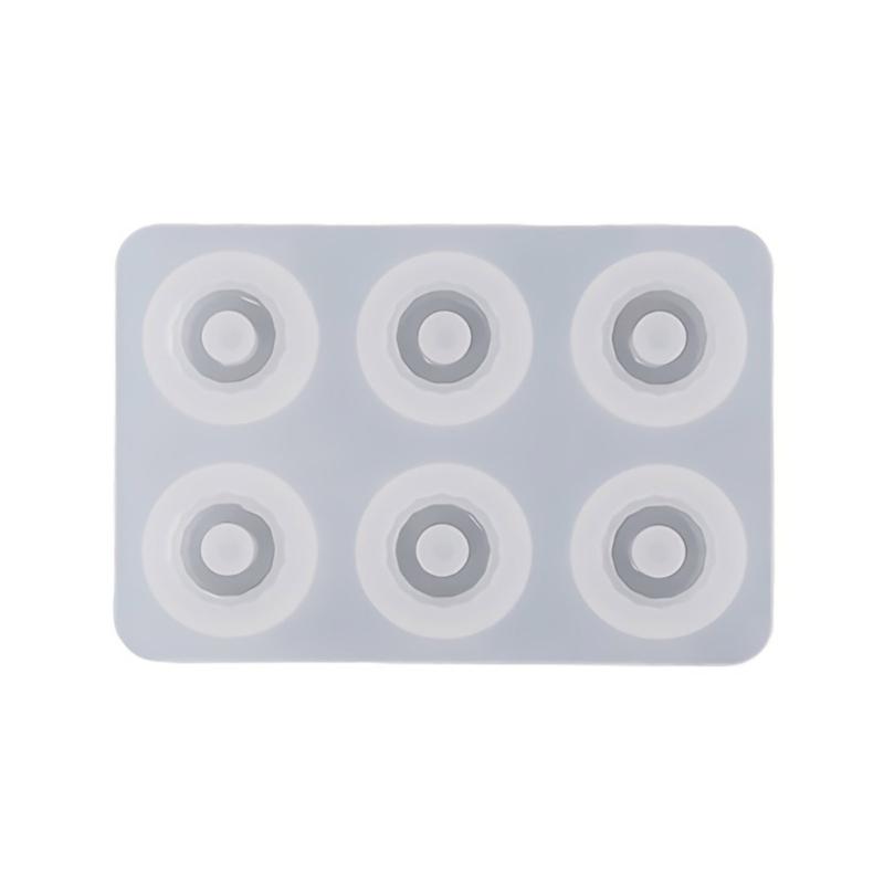 Resin Beads Molds with Hole Silicone Resin Epoxy Molds for Cabochon Gemstone Pendant Earrings Jewelry Casting Molds