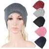 Women Soft Knitted Cotton Beanies Hot Drilling Sleep Cap for Hairloss Cancer Chemo