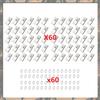 A70U New 60 Pcs Replacement Blades With Plastic Washers For Mammotion Luba & Yuka All Series Robotic Lawnmower Blades B