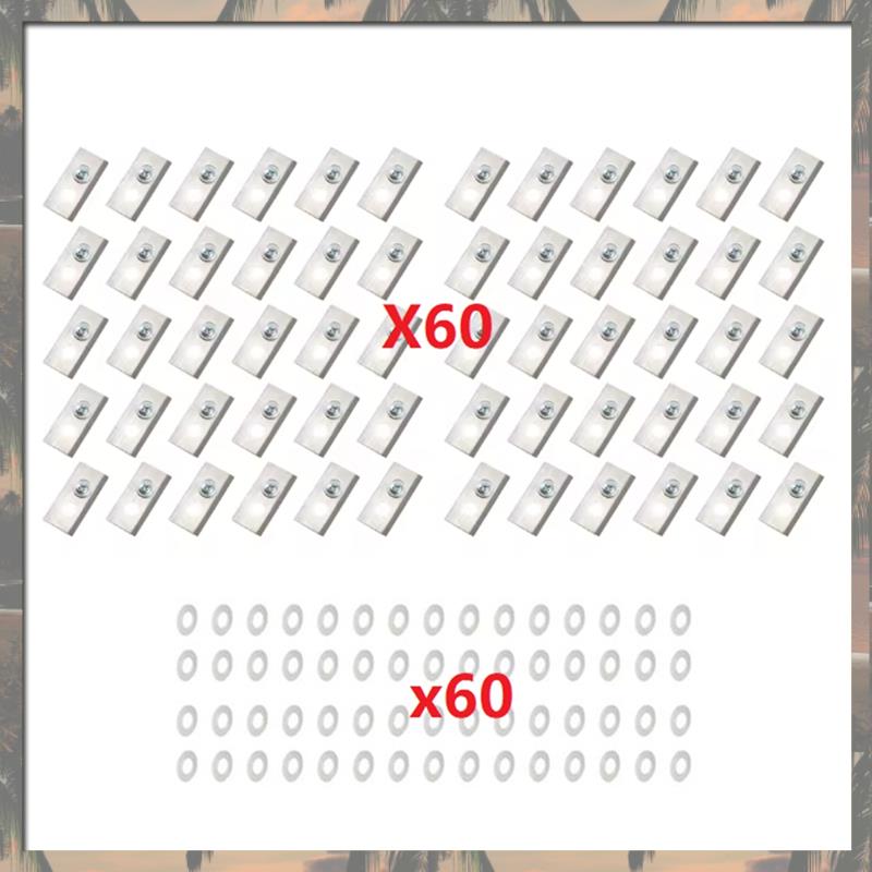 A70U New 60 Pcs Replacement Blades With Plastic Washers For Mammotion Luba & Yuka All Series Robotic Lawnmower Blades B