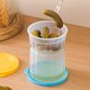 Large Glass Pickle Jar With Strainer And Airtight Lid Practical Kitchen Storage Container For Wet And Dry Foods