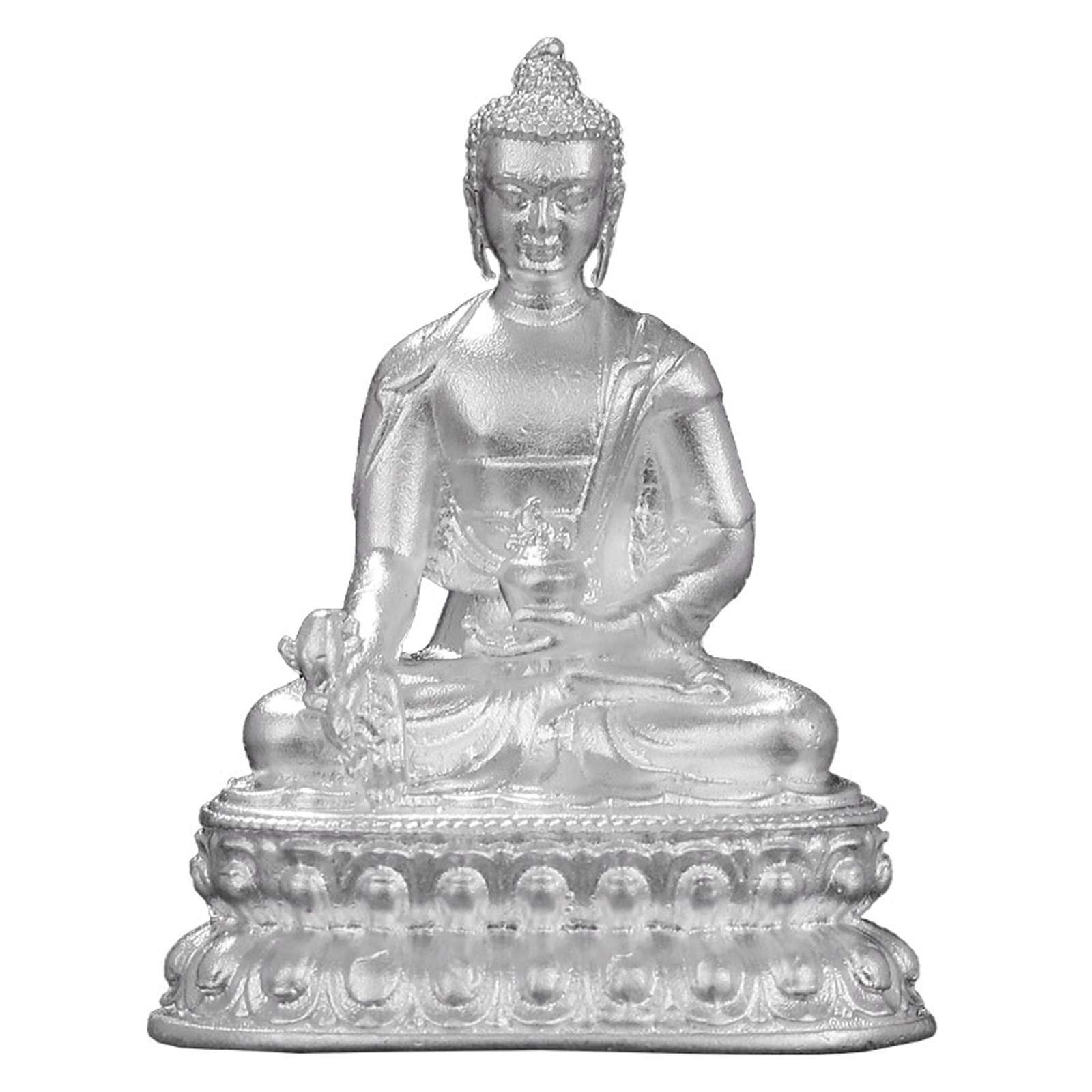 

Miniature Buddha Statue Nyorai Seated 925 Sterling Silver Medicine Buddha Feng Shui Ornament Home Decoration Pray Amulet Height 3 cm [Yakushi Statue]