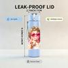 1PC Girl Pink Sunglasses Angel Print 750ml Color Plastic Sports Water Bottle Leakproof Flip Straw Lid Suitable for Sports Office Home Use