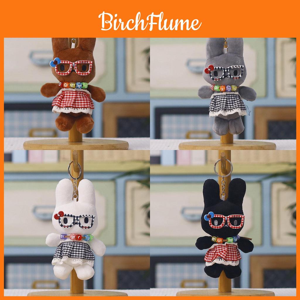Plush Bunny Keychain With Glasses For Wedding Party Decorations And Gift Ideas