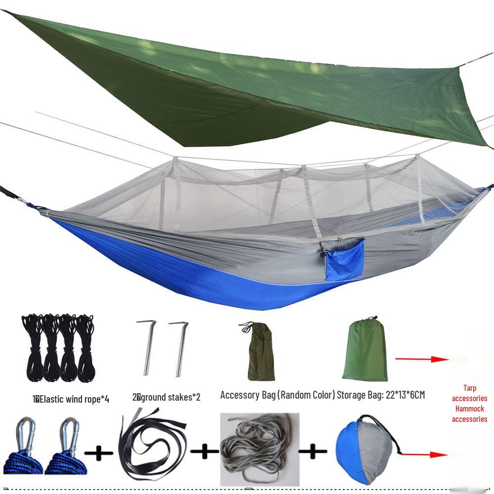 Waterproof Outdoor Mosquito Repellent Sunshade Hammock with Canopy