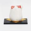 Fukubeya Seto Ware Cat with Raised Right Small Figurine for Good Fortune and Perfect for Home Decor or Gifts Hand-Painted Maneki-neko Paw, Wealth,