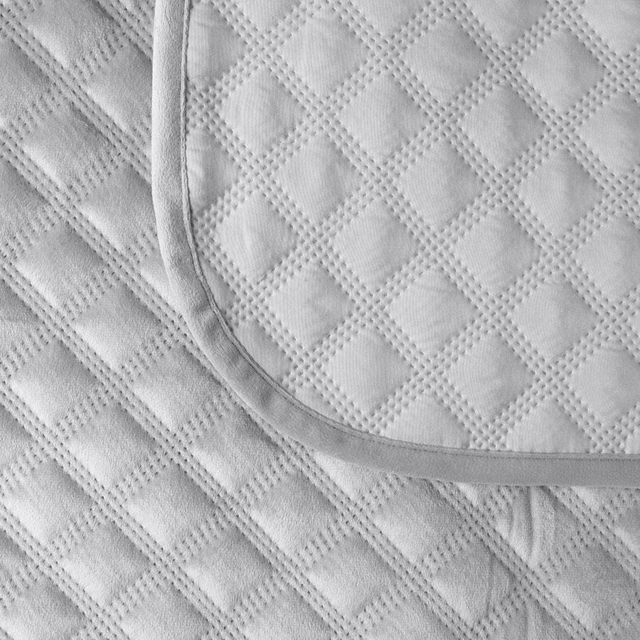 VELVI Decorative bedspread - classic gray, quilted elegance - 220x240cm