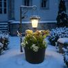 Decorative Solar Garden Light Solar Lamp Post with Planter Waterproof Solar Outdoor Light Decorative Garden Yard for Patio