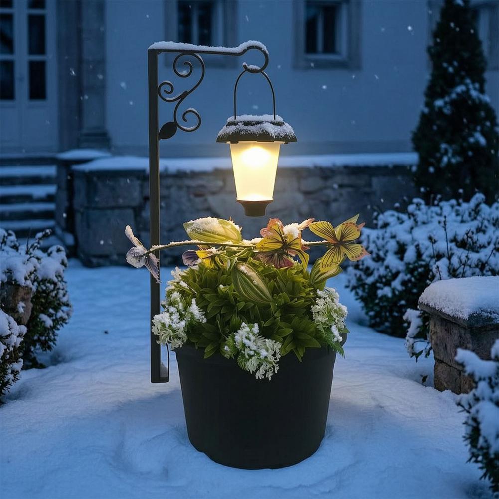 Decorative Solar Garden Light Solar Lamp Post with Planter Waterproof Solar Outdoor Light Decorative Garden Yard for Patio