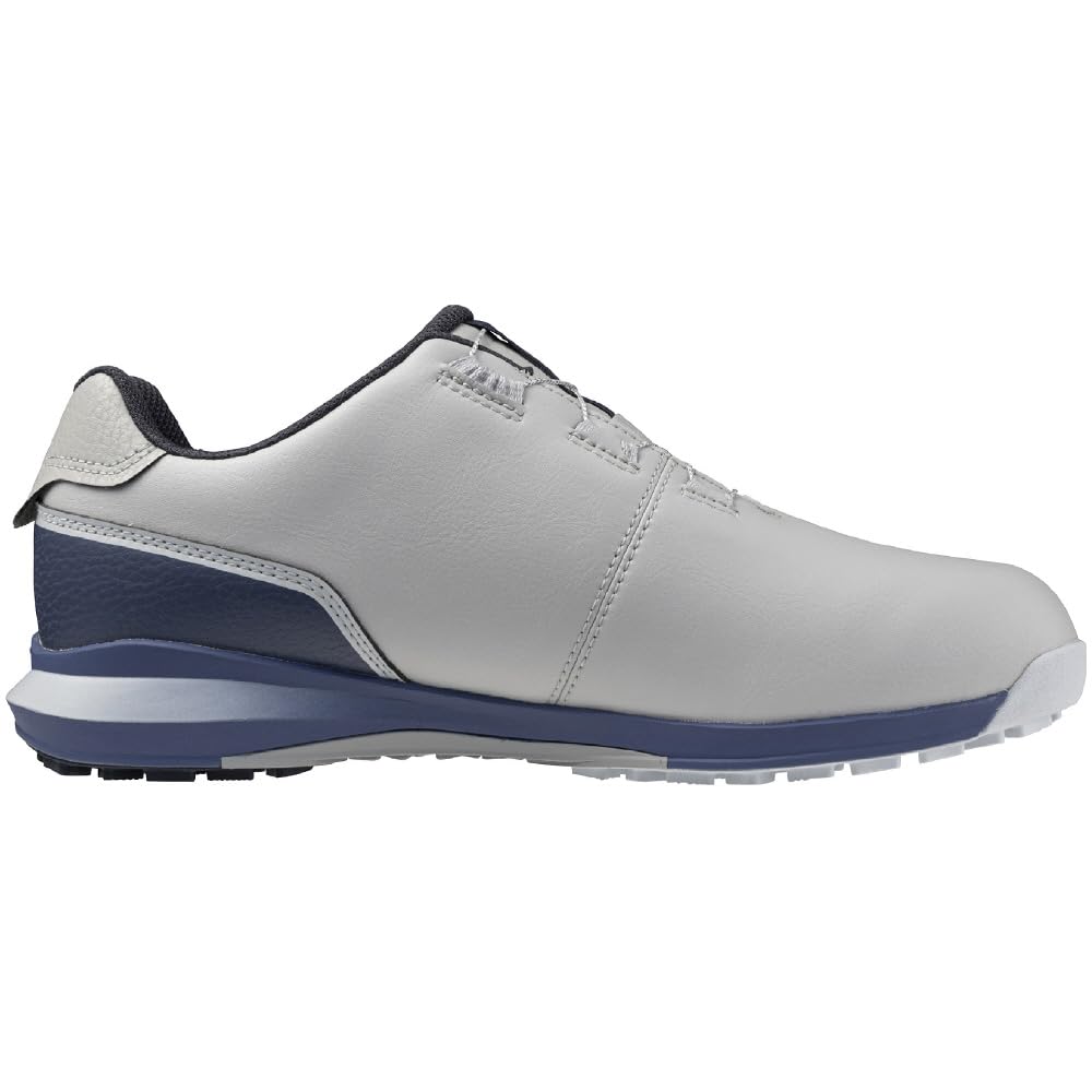 Mizuno Nexlite Energy Boa Golf Shoes, Lightweight, Wide Grip, Waterproof, Gray x Light Navy, Size 29.0 cm, 4E