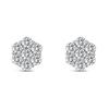 S925 Sterling Silver 4mm Snowflake Moissanite Stud Earrings - Women's European & American Hip-Hop Style