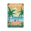 Vintage Metallblechschilder Poster Hawaii Strandparty Poster Surferparadies für Strandbar Café Club Heimzimmer Wanddeko