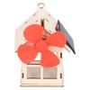 Solar Powered Windmill Wooden House DIY Kids Children Science Educational Experiment Toy
