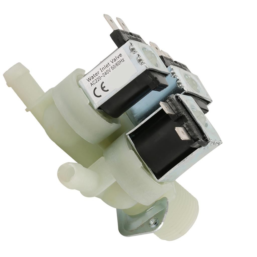 3 Way Water Inlet N C Normal Closed Electric Solenoid Valve AC 220V G3 4