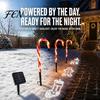 Pathway Lighting for Garden 4Pcs Solar Candy Cane Lights, Christmas Outdoor Stake Waterproof Decorative Lawn Lamps Lights Yard Patio Holiday