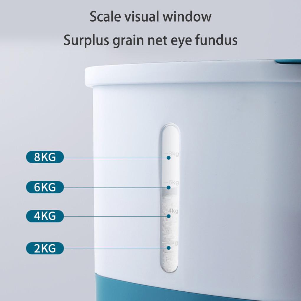 10KG Rice Bucket Dispenser Sealed Grain Case Cereal Food Storage Box Moisture-proof Transparent Powder Boxes Tank