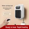 Mini solární elektrický ohřívač: Černý technický ventilátor pro vytápění domácností